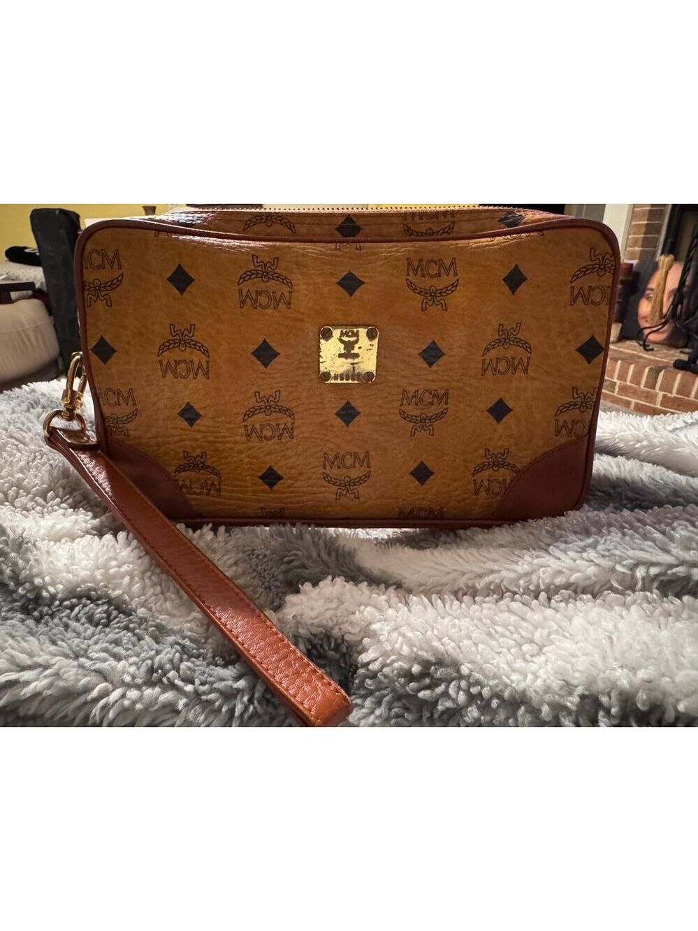 MCM Visetos Wristlet Clutch with COA